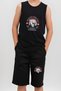 Strongs Dangerous Printed Boys' Suspender T-Shirt and Shorts Top and Bottom Set - 4