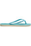 Square Glitter Neon Blue Women's Slippers - 3