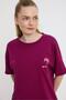 Burgundy Crew Neck Embroidered T-Shirt 2150-16m - 8
