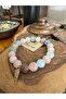 Aquamarine and Kunzite Natural Stone Bracelet 10 mm - 2