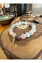 Aquamarine and Kunzite Natural Stone Bracelet 10 mm