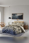 Gülce Cotton Elastic Sheet Single Duvet Cover Set 160X240 cm Navy Blue
