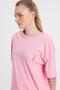 Pink Crew Neck Embroidered T-Shirt 2150-16m - 3