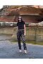 Sequin Tulle Wholesale Pants - Black Silver |   Topshow - 5