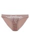 292 Embroidery Lace Wide Brim Regular Panties - Mink