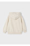 04-10 Years Old Beige Boy's Hooded Sweatshirt - Beige - 4