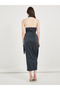 Halter Neck Wrap Midi Dress with Tie Up Detail - 5