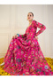 Floral Print Long Anarkali Kurta