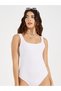 Rib Square Neck Basic Bodysuit