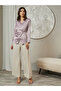 V Neck Wrap Blazer Top with Button Detail - 2