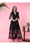 Floral Print Asymmetric Hem Wrap Style Maxi Dress - 5
