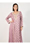 All-Over Print Embroidered A-Line Jalabiya - 2