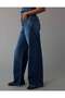 بنطلون جينز AE Dreamy Drape Stretch Super High-Wisted فضفاض وواسع الساق - 4