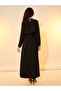 2in1 Look Solid Round Neck A-Line Maxi Dress - 5