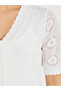 Flat Knit Scallop Edge Buttoned Top - 3