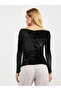Off Shoulder Neck Velvet Knit Top - 5