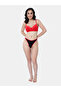 Padded Plunge Cotton Lace Insert Bra - 3