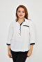 Stylish Blouse with Pocket Flap