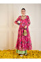 Floral Print Long Anarkali Kurta - 7