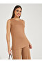 Solid Round Neck Sleeveless Knit Top