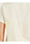 Striped Woven Back Round Neck Top - 4