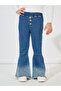 Gradient Print High Waist Flare Jeans