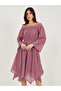 Ditsy Print Off Shoulder Lace Insert Midi Dress