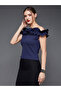 Ruffled Detail Top with Bardot Neck - 2
