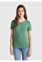 Women's Light Green 100% Cotton Basic Short Sleeve Crew Neck T-Shirt