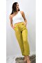 Women's Pocketed Elastic Waist Striped Double Leg Comfortable Summer Trousers 3277200 - 3