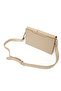 Women's Light Mink Faux Leather Modern Hand and Shoulder Bag with Lock Detail - 6
