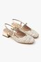 Harmony Colorful Kilim Blunt Toe Belt Detail Short Heeled Women's Ballerinas - 6
