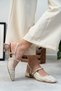 Harmony Colorful Kilim Blunt Toe Belt Detail Short Heeled Women's Ballerinas