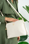 Women's Soft Leather 4 Compartment Long Cross Strap Medium Size Useful Shoulder Bag - 2