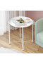 Round Steel Table White - 4