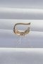 Brass Gold Color Zircon Stone Plated Earcuff Earrings - Lisinya - 2