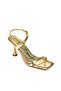 Gold Thin Strap Women's Heeled Shoes P518870309 - 6