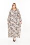 Women's Long Sleeve Plus Size Woven Summer Long Sleeve Dress - 8
