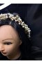 Pearl and Leaf Detailed Promise Engagement after Prom Bridal Crown - 3