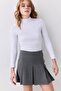 Women's Turtleneck Long Sleeve Blouse White 9021 - 2