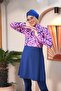 Digital Printed Tights Closed Hijab Swimsuit 3750 - 4