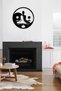 Black Wooden Yoga Meditation Wall Decor 40X40Cm Mdf Painting for Salon Living Bedroom Office Kitchen