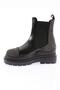 Women's Black Patent Leather Boots - Stone Detailed, Wrinkled Model 1230173162674 - 3