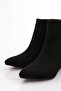 Black Suede Women's Heeled Boots - Pm09-k5001 - 4
