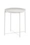 Round Steel Table White