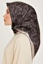 Floral Print Twill Saf Silk Scarf 9222D 87 - 3