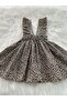 Girl's Leopard Bow Ruffle Strap Salopet Dress (Made from 100% Cotton Fabric.) - 7