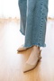 Felina Nude (3 cm Heels) Pointed Toe Heeled Shoes - 5