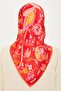 Floral Print Twill Saf Silk Scarf 9227D 09 - 4