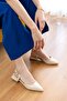 Felina Beige (3 cm Heels) Pointed Toe Heeled Shoes - 3